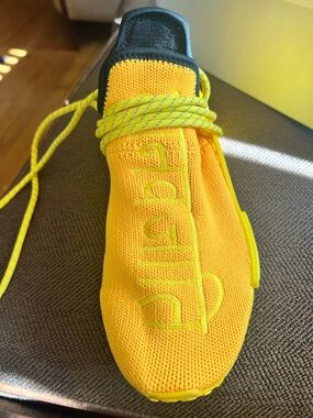 Adidas Pharrell Williams HU NMD Box Label in Yellow and White